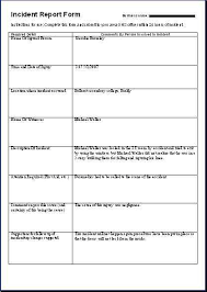 incident report form