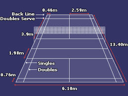 shuttle badminton court