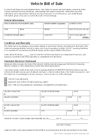 sample bill of sale car