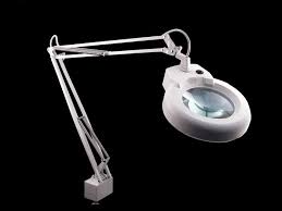 magnifying glass lighted