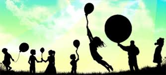 silhouette children