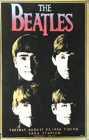 beatles shea stadium poster
