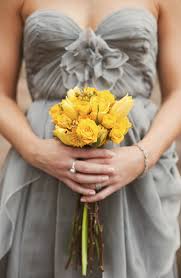 yellow and gray dress