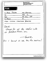 fax cover sheet sample