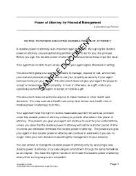 sample of power of attorney