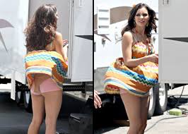 Katherine McPhee up skirt