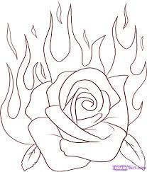 how to draw rose