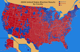 2008 election map by county
