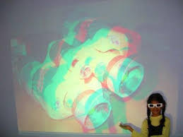 3d red and blue