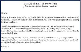 sample thank you letters
