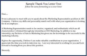 sample of thank you letter