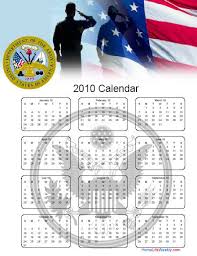 army calendar 2010