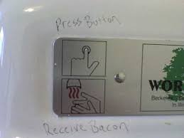 press button get bacon