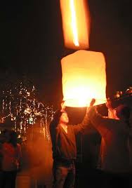 thai floating lanterns