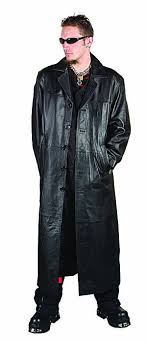 gothic leather trench coat