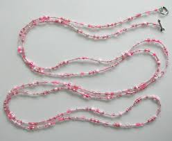 pink beaded necklaces