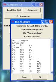 anagram of and hit enter !