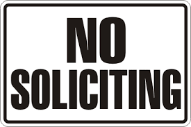 no soliciting