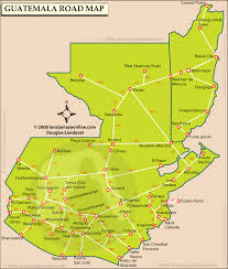 road map of guatemala