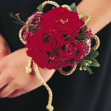 red rose corsage