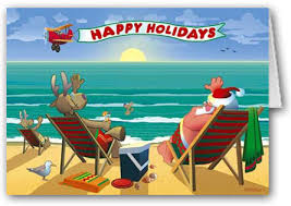 beach christmas card