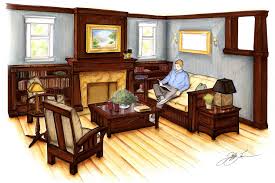 interior design perspective drawing