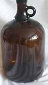 brown glass jug