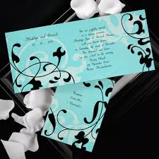 turquoise wedding invitation