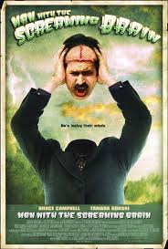 man with screaming brain