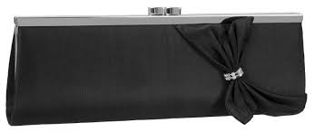 black satin handbag