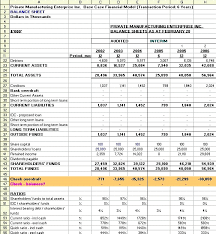balance sheet sample