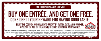 T.G.I.F. Printable Coupon