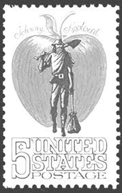 Color a Johnny Appleseed stamp