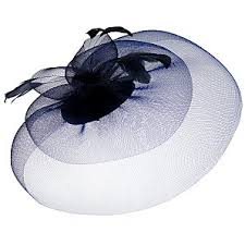 blue fascinator