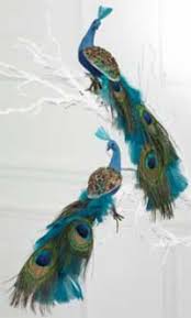peacock christmas ornament