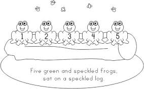 five green speckled frogs