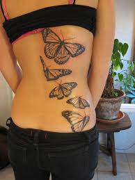 purple ribbon tattoo