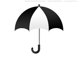 black and white umbrella