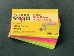 blue index cards