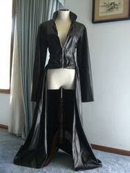 gothic leather trench coat