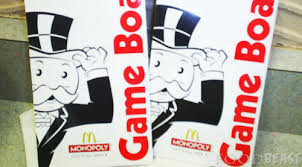 Monopoly game at McDonalds