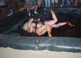 barefoot women wrestling