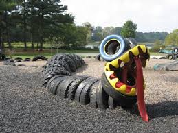 recycled tire playground