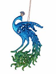 peacock christmas ornament