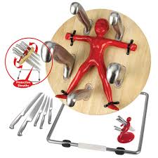 red knife block
