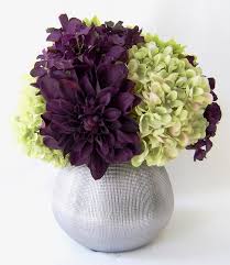 silk dahlias