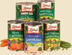 canned vegetables