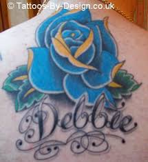 blue rose tattoos