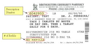 prescription number