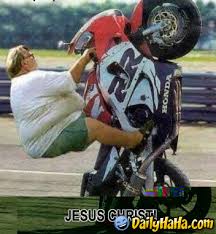 fat girl on motorcycle